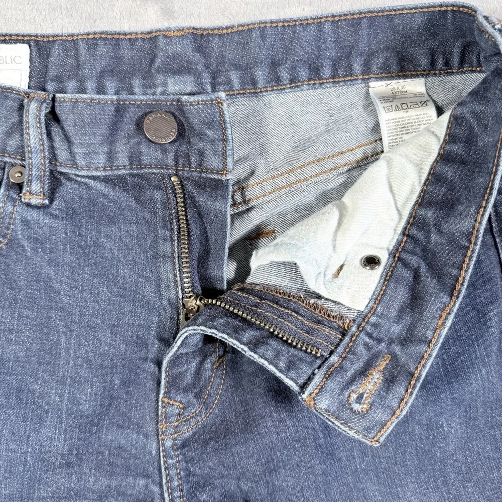Banana Republic Mens Slim Fit Jeans 29x30 Dark Wash Blue Stretch Denim Pants